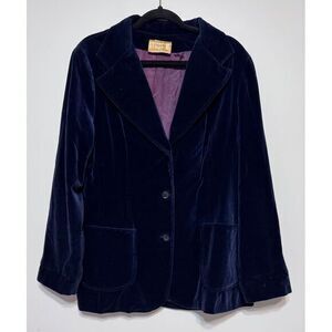 Vintage Center Stage II Long Line Velvet Blazer - Fits Like Medium Dark Academia